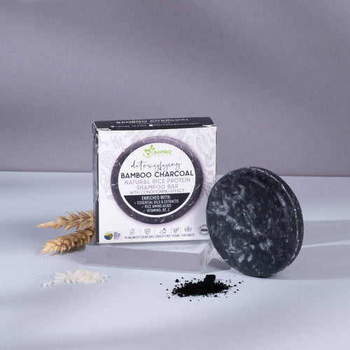 Natural Rice Protein Shampoo Bar (Bamboo Charcoal)