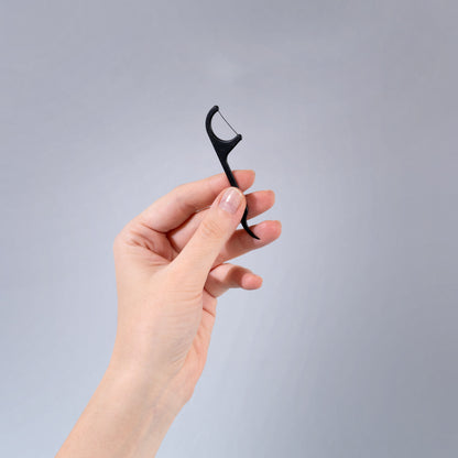 Floss Picks Charcoal & Mint